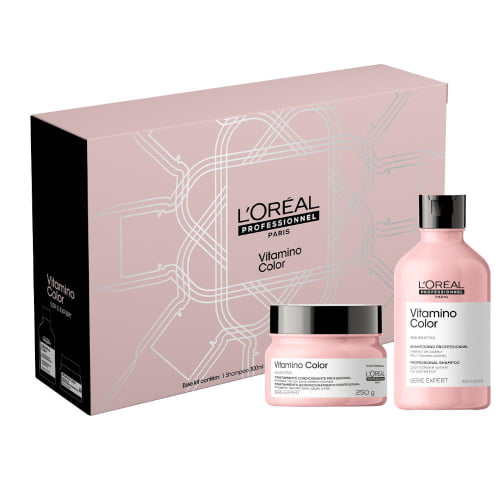 Kit L'Oreal para Cabelos Coloridos Shampoo Vitamino Color  +  Tratamento Capilar Vitamino Color Serie Expert 