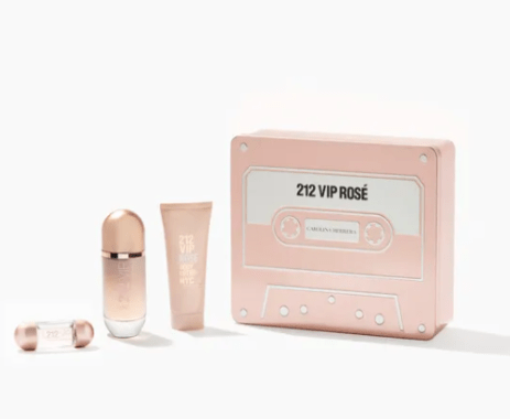 Kit Feminino Perfume 212 Vip Rosé Eau de Parfum + Miniatura + Loção Corporal 212 Vip Rosé Carolina Herrera