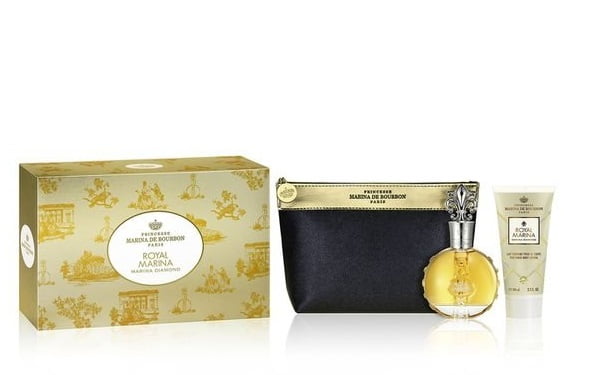 Kit Feminino Perfume Royal Diamond Eau de Parfum + Loção Corporal Royal Diamond + Necessáire Marina Diamond