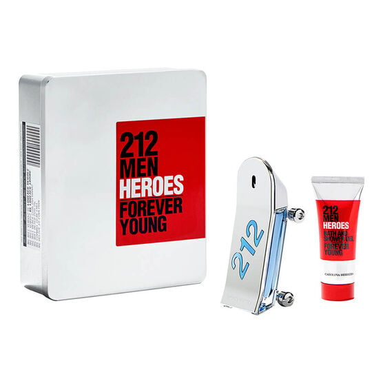 Kit Masculino Perfume 212 Men Heroes Eau de Toilette + Gel de Banho 212 Men Heroes Carolina Herrera 