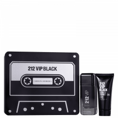 Kit Masculino Perfume 212 Vip Black Eau de Parfum + Gel de Banho 212 Vip Black Carolina Herrera 