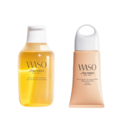 Kit Shiseido Gel de Limpeza Facial Waso Quick Gentle Cleanser + Hidratante Facial Waso Color-Stay Day Moisturizer SPF 30